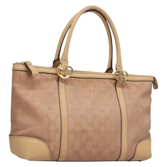 GUCCI GG Canvas Lovely Tote Bag Pink Gold - Picture 1 of 16